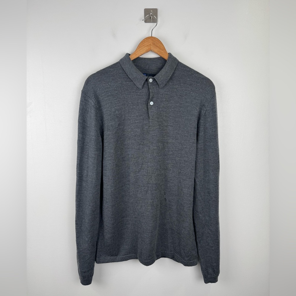 Boden Men‎ Wool Grey Polo Sweater Size Medium